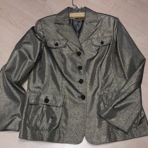 Juliana gold blazer with novelty buttons sz 12